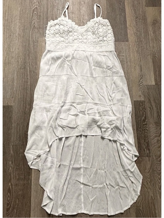 No Boundaries Dresses & Skirts - Women’s Juniors White Layered Summer High Low Tank Top Dress Size XXL (19)
